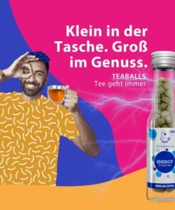 Teaballs ceai energizant natural cu cofeina – energie instant pentru focus zilnic