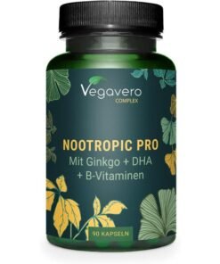 Nootropic Pro Vegan – suplimente pentru memorie & concentrare cu Bacopa, Ginseng, Ginkgo