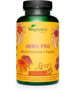 Vegavero capsule imunitate – suplimente imunitate adulti cu Echinacea, Vitamina C, D3, zinc & seleniu