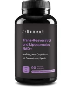 Trans‑Resveratrol 500 mg + Nicotinamidă, Quercetin & Piperină – supliment nad antioxidanți
