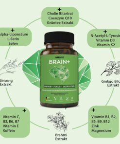 Alternative view of Uberfit Brain+ Booster – nootropice, vitamine pentru memorie & suplimente pentru concentrare