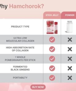 HAMCHOROK Pomegranate Collagen Jelly – suplimente imunitate & vitamine pt imunitate adulți, anti-aging