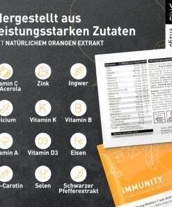 IMMNITY sachets – suplimente pentru imunitate cu Vitamina C, zinc & echinacea în pulbere