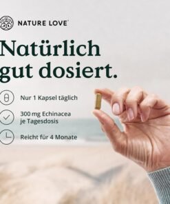 Supliment pt imunitate adulti – NATURE LOVE Immune Complex cu Vitamina C&D, Zink & Echinacea