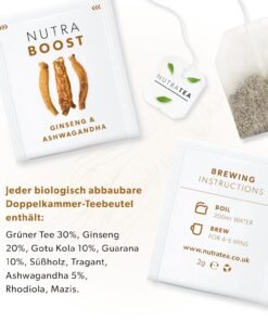 Ceai energizant din plante cu Ashwagandha – Energie dimineata si focus natural