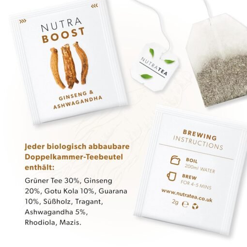 Ceai energizant din plante cu Ashwagandha – Energie dimineata si focus natural