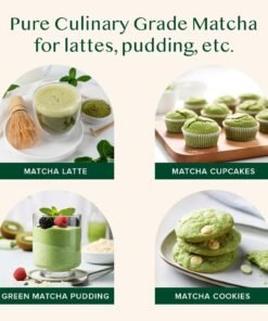 Pudră de ceai verde Matcha VAHDAM, pudră de ceai verde Matcha japonez 100% pur și autentic, Matcha culinar clasic din Japonia, 100 g, peste 50 de cești