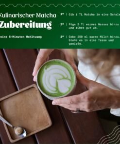 Pudră de ceai verde organic NaturaleBio 100 g. Pentru gătit și copt. Matcha japonez original. Ceai verde din Japonia, vegan, fără gluten și OMG. Produs organic natural