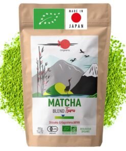 ORIGEENS Ceai Matcha Organic Japonez, Amestec Shizuoka și Kagoshima, Pudră Matcha Organică, Plic de 80 g
