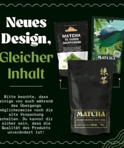 NaturaleBio Matcha Calitate Ceremonială 30g, 50g, 100g Pudră Matcha Originală Organică din Japonia. Ceai Verde, Calitate Ceremonială. Ideal pentru băut, gătit și ca adaos la Coffee Latte.