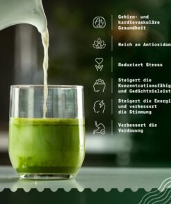 Pudră de ceai Matcha NaturaleBio Organic - Calitate Premium - 50 g. Ceai verde original din Japonia. Ideal pentru băut. Pudră de ceai verde pentru latte, smoothie-uri, băutură matcha. Fabricat în Uji, Kyoto.