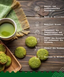 Pudră de ceai verde organic NaturaleBio 100 g. Pentru gătit și copt. Matcha japonez original. Ceai verde din Japonia, vegan, fără gluten și OMG. Produs organic natural