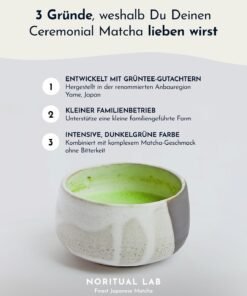 Matcha Ceremonial - Pudră Matcha Pură din Japonia - Calitate Ceremonială - Ceai Verde Matcha Original - Prima Recoltă - 100% Natural și Testat în Laborator - 40 g