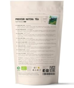 Pudră de ceai Matcha NaturaleBio Organic - Calitate Premium - 50 g. Ceai verde original din Japonia. Ideal pentru băut. Pudră de ceai verde pentru latte, smoothie-uri, băutură matcha. Fabricat în Uji, Kyoto.