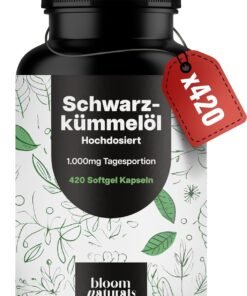 Capsule cu ulei de negrilica (Chimen Negru) - 420 capsule - 1000mg